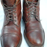 COLE HAAN Cap Toe Ankle Shoe Boot Mens Size 9.5 Leather Dark Burgundy