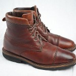 COLE HAAN Cap Toe Ankle Shoe Boot Mens Size 9.5 Leather Dark Burgundy