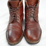 COLE HAAN Cap Toe Ankle Shoe Boot Mens Size 9.5 Leather Dark Burgundy