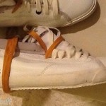 $110 Diesel Midday Designer Sneaker SZ 9 Eur 42 White Extra Orange laces NIB