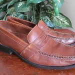 Cole Haan Adrien Penny Mens 9M Saddle Tan Brown Leather Casual Loafer Shoes
