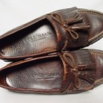 COLE HAAN Men 8.5-M Brown Leather Casual Slip On Driving Loafer Shoes