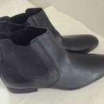 Hugo Boss Chelsea Black  Leather Ankle Dress Boots 13 M
