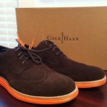 COLE HAAN LUNAR GRAND WING TIP DK BRWN SD/ORNG OXFORDS MENS SHOES SIZE 11M  NWB