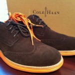 COLE HAAN LUNAR GRAND WING TIP DK BRWN SD/ORNG OXFORDS MENS SHOES SIZE 11M  NWB