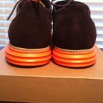 COLE HAAN LUNAR GRAND WING TIP DK BRWN SD/ORNG OXFORDS MENS SHOES SIZE 11M  NWB