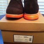 COLE HAAN LUNAR GRAND WING TIP DK BRWN SD/ORNG OXFORDS MENS SHOES SIZE 11M  NWB