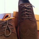 COLE HAAN LUNAR GRAND WING TIP DK BRWN SD/ORNG OXFORDS MENS SHOES SIZE 11M  NWB