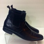 Men’s Hugo Boss Black Leather Chelsea Ankle Boots Size 9.5 Excellent
