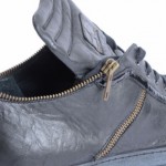 Orange Hugo Boss black L12 R13 leather high sneaker shoe MISMATED NEW GRL750