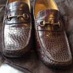 Mens Cole Haan Howland Bit II Croc 10.5 M Brown Driving