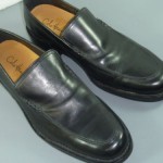 Mens Cole Haan 10.5 M Black Leather Slipon Shoes