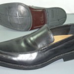Mens Cole Haan 10.5 M Black Leather Slipon Shoes