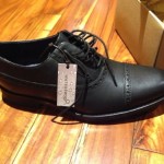 Cole Haan Mens Air Stanton Black Cap Toe Waterproof Lace-up Dress Oxfords Shoes