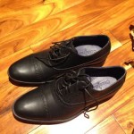 Cole Haan Mens Air Stanton Black Cap Toe Waterproof Lace-up Dress Oxfords Shoes