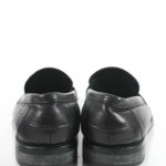 BOSS HUGO BOSS Men’s Black Leather Silver Tone Hardware Loafers Sz 8.5