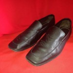 Hugo Boss Mens Chesterfield Black loafers With A Design On Them shoes Size 8 Nic