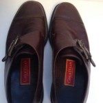 COLE HAAN Country Brown Leather Monk Strap Cap Toe Shoes – Men’s 10 D