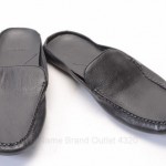 Hugo Boss Lionel black L8.5 R8 leather mule slipper shoe MISMATE NEW $135 GRD823