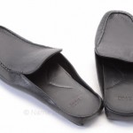 Hugo Boss Lionel black L8.5 R8 leather mule slipper shoe MISMATE NEW $135 GRD823