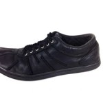 DIESEL Shoes LEATHER Black ATHLETIC Lace Up OXFORDS Casual SQUARE Toe 10.5 44