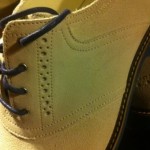 Nib Cole Haan Suede Saddle Shoes Mens Size 12 Air Franklin White With Blue Sole