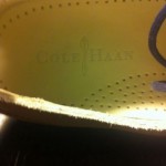 Nib Cole Haan Suede Saddle Shoes Mens Size 12 Air Franklin White With Blue Sole