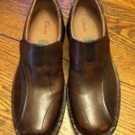 Mens Leather Clarks Slip On Shoes Size 10.5 M- Excellent!