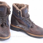 Hugo Boss Fur Lined Winter Boot L7.5 R6.5 coffee leather shoe $425 Mismate New