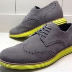 COLE HAAN LUNARGRAND Sz 12M Gray Suede Wingtip Brogue Casual Dress Shoes NWOB