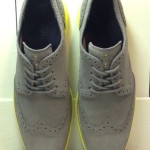 COLE HAAN LUNARGRAND Sz 12M Gray Suede Wingtip Brogue Casual Dress Shoes NWOB