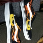 NEW VANS OLD SKOOL SHOES CLASSICS FLAME II SZ 11.0 MENS
