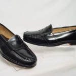 NEW Vintage USA COLE HAAN Men 8-D Black Leather Slipon Penny Loafer Moc Shoes