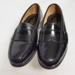 NEW Vintage USA COLE HAAN Men 8-D Black Leather Slipon Penny Loafer Moc Shoes