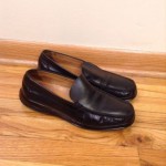 Cole Haan Nike Air mens loafers driving shoes black leather 9.5