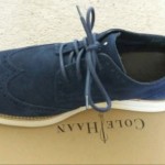Cole Haan Nike Lunargrand Blue Suede White Size 10.5 Authentic