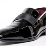 Hugo Boss Mellion Tuxedo Loafers Black Patent Leather Men’s 7 M US, UK  $225