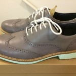 Cole Haan Mens Great Jones Wingtip Grey Leather C11525 Sz 10