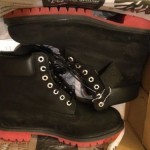 BNIB TIMBERLAND 6 Inch PREMIUM SUEDE BLACK WATERPROOF BOOTS RED BOTTOM 6324A