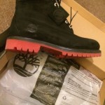 BNIB TIMBERLAND 6 Inch PREMIUM SUEDE BLACK WATERPROOF BOOTS RED BOTTOM 6324A