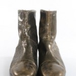 NWT DIESEL Men’s Brown Metallic Leather Tone Ankle Zip Up Boots Sz 8