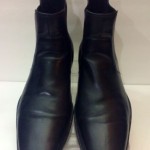 Men’s Hugo Boss Black Leather Chelsea Ankle Boots Size 9.5 Excellent