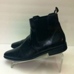 Men’s Hugo Boss Black Leather Chelsea Ankle Boots Size 9.5 Excellent