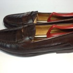 Cole Haan Penny Loafers brown leather crocodile print Mens Shoes 10.5 D