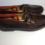 Cole Haan Penny Loafers brown leather crocodile print Mens Shoes 10.5 D
