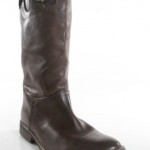DIESEL Men’s Brown Leather Buckle Detail High Boots Sz 8