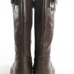 DIESEL Men’s Brown Leather Buckle Detail High Boots Sz 8