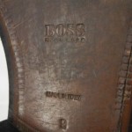 HUGO BOSS Mens Black Leather Ankle Boots Size 9