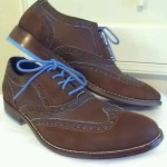 COLE HAAN NIKE AIR COLTON CASUAL WING TIP SHOES BROWN SUEDE MEN 8.5 LEATHER $198