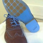 COLE HAAN NIKE AIR COLTON CASUAL WING TIP SHOES BROWN SUEDE MEN 8.5 LEATHER $198
